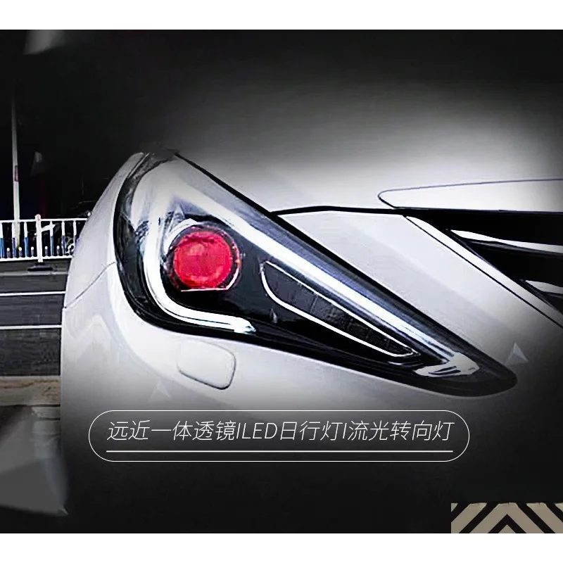Suitable for Hyundai 11-15 Sonata Eight- Assembly Sol8 Modified LED Daytime Running Light Lens Xenon Lamp