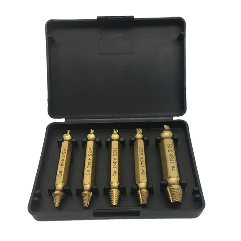 Damaged Screw Remover Extractor Drill Bits Easily Take Out Broken Bolt Stud Removal Tool Kit