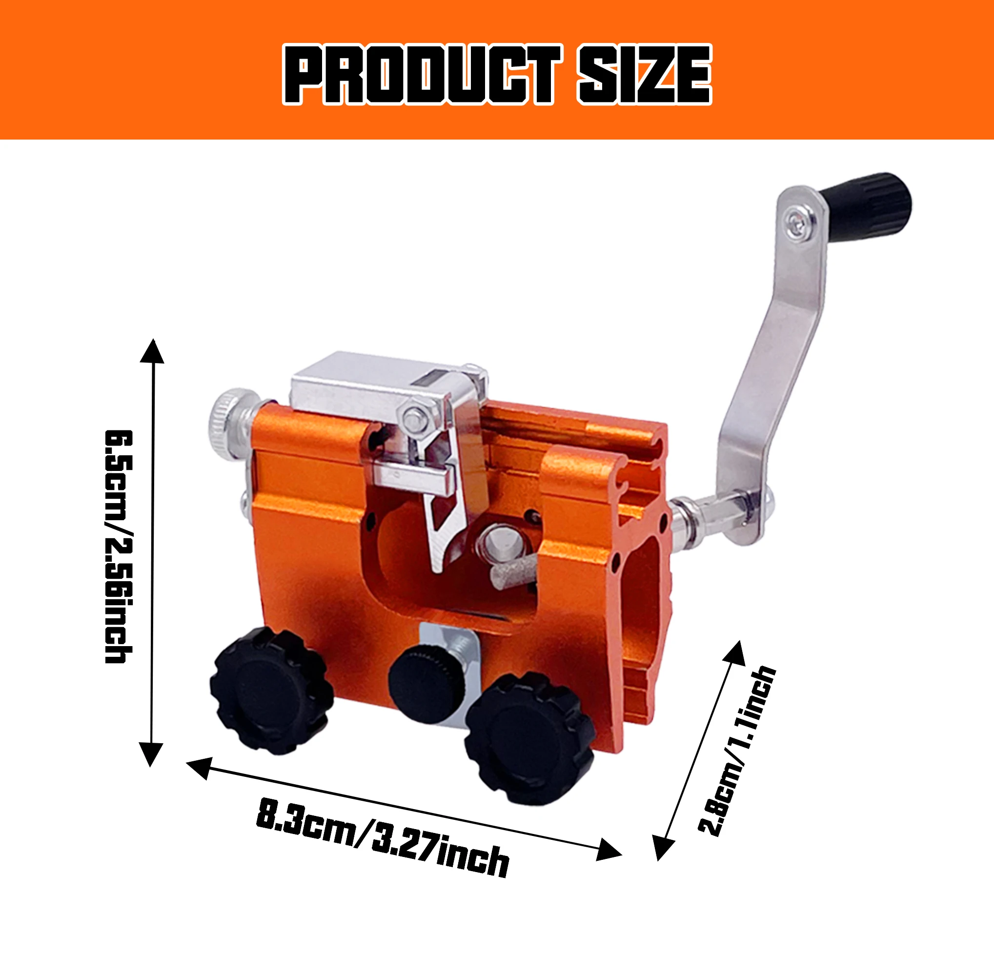 Portable Chainsaw Sharpener Kit - Hand Crank/Electric, All Chainsaws Fit, Fast Sharpening
