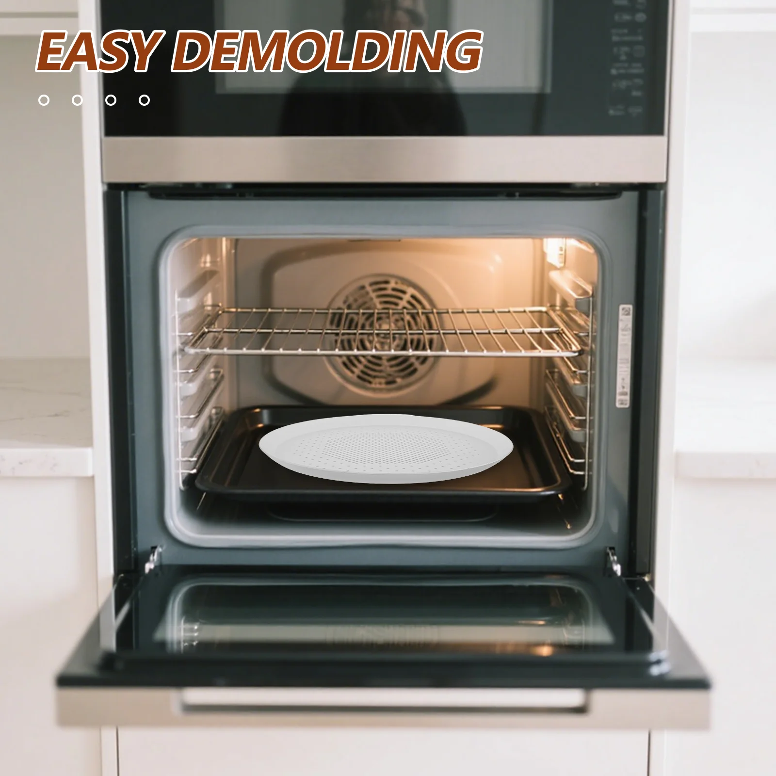 

11 Inch Nonstick Aluminum Pizza Pan Perforated Crisping Tray Reusable Mesh Screen Oven Air Fryer Baking Serving