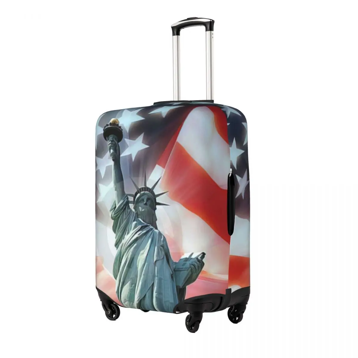 Statue Of Liberty Print Luggage Protective Dust Covers Elastic Waterproof 18-32inch Suitcase Cover Travel Accessories