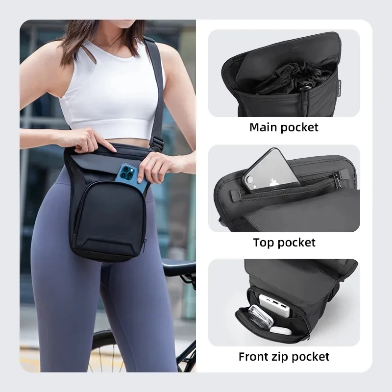 Mark Ryden Leg Bag Waterproof  Motorcycle Gloves Luggage Ride Bag Outdoor Casual Waist Bag Fanny Pack Bag Moto Bike Hip Belt Bag