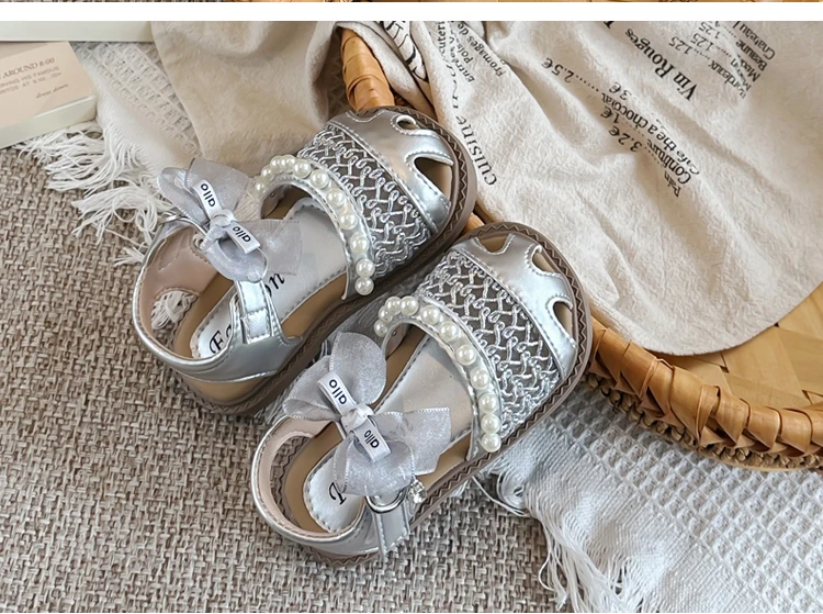 Mädchen Freizeitsandalen Süße Spitze Atmungsaktive Kinder-Prinzessinnenschuhe Modische Weiche Sohle 2026 Sommer Neue Kinder-Strandschuhe Rutschfest – Detail 9