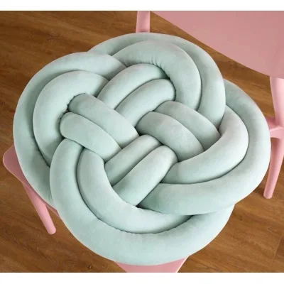 Knot Sofa Hand Cushion Couch Soft Home Decor Simple Solid Color Hand-woven Knotted Cute Home Chair Sofa Seat Cushion