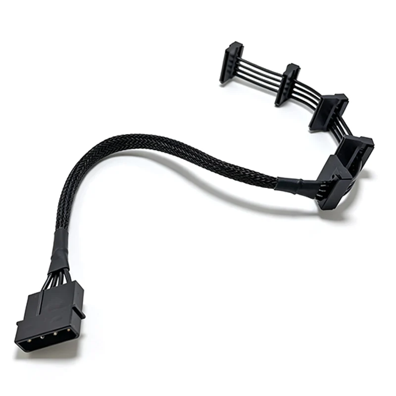 Big 4Pin IDE 1 to 5 SATA 15Pin Splitter Cable Hard Drive Power Supply Extention Cord Molex for DIY PC Server ﻿
