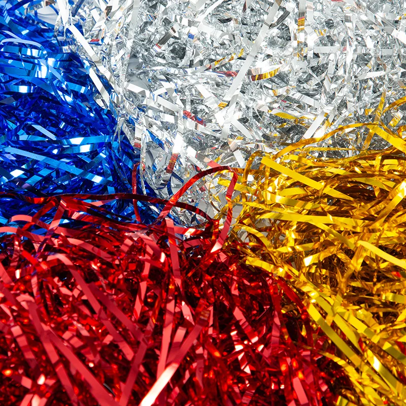 500g Reflective Foil Confetti Shredded Crinkle Lafite Raffia Gift Box Decor Packaging Filler Valentines Wedding Birthday Party