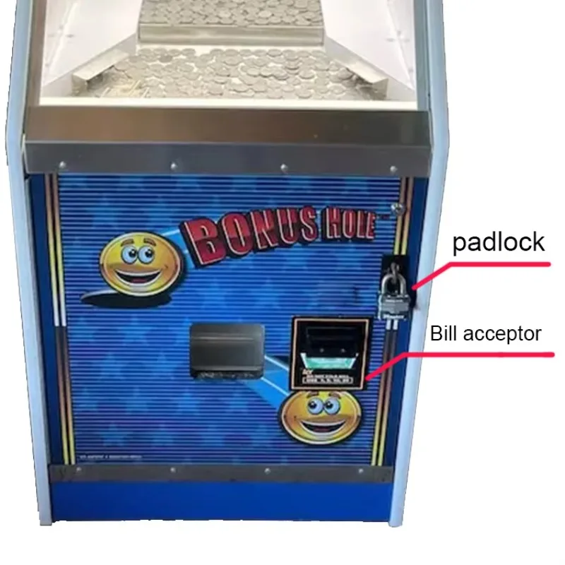 Custom Mini Euro Arcade Redemption Coin Operated Games Manufacturers Bonus Hole Coin Pusher Machine for Game Center Sale