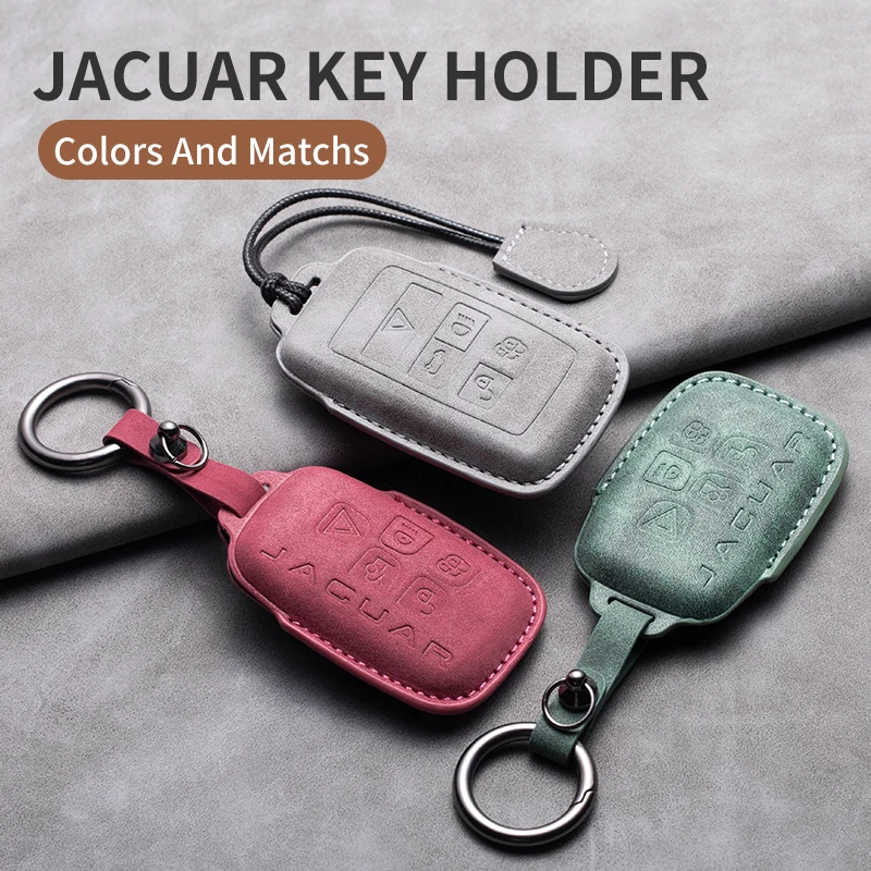 

Leather Car Key Cover Case Shell Bag for Jaguar XF XJ XE S-Type F-Type X-Type F-Pace I-Pace E-Pace Android XFR XKR Keychain New