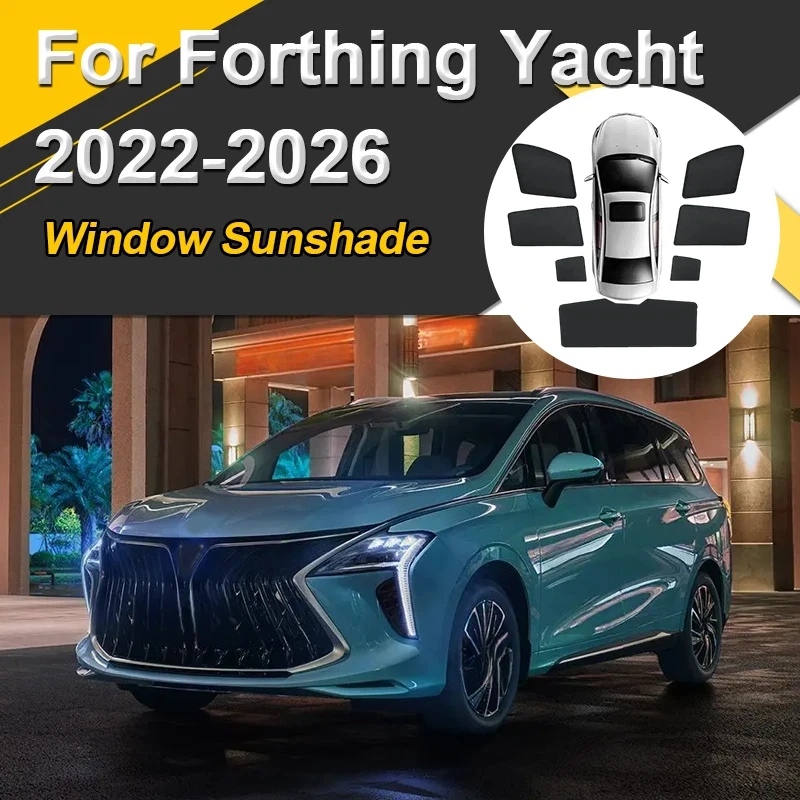 Car Sun Shades For Forthing Yacht DFSK Forthing 4 U-Tour 2022-2026 Sunshade Magnetic Heat insulation Visor Mesh Auto Accessories