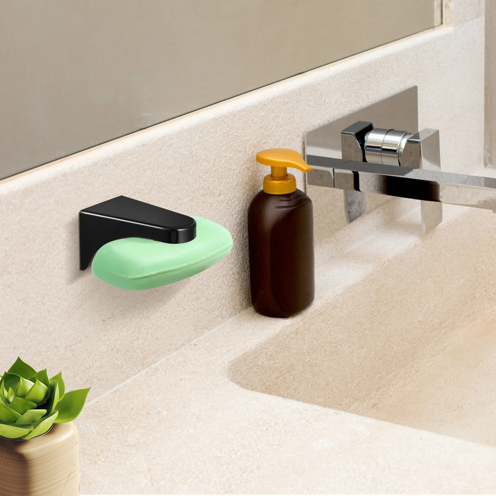 

Soap Holder ABS Material Small Size Portable Bathroom Kitchen Shower Accessories Rustproof Magnetic Design