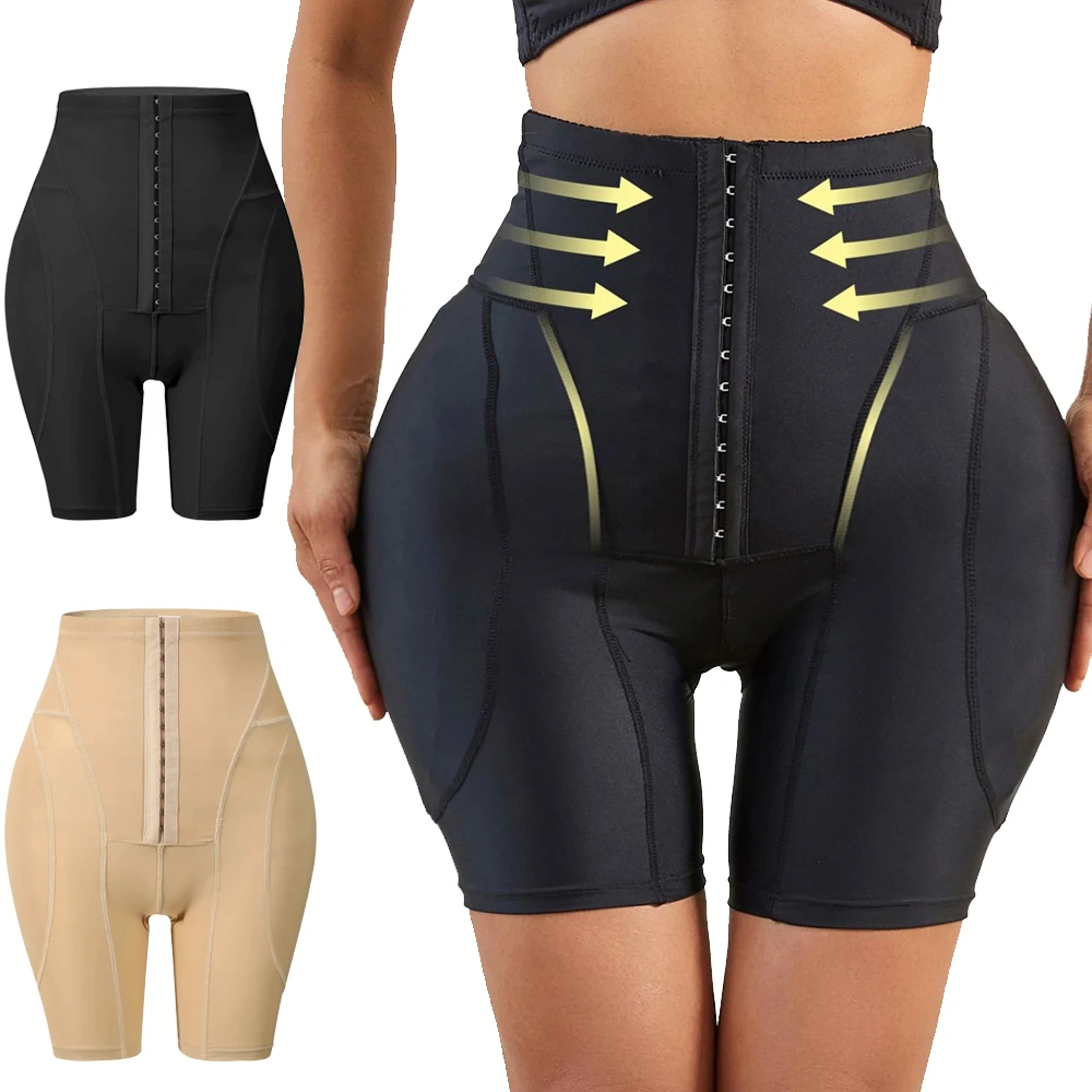 Hüftverstärker-Schwammpolster, verstellbare Schnalle, Bauchkontrolle, Taillentrainer, Po-Heber, Damen-Shapewear, Höschen, gepolsterte Shorts, gefälschter Arsch