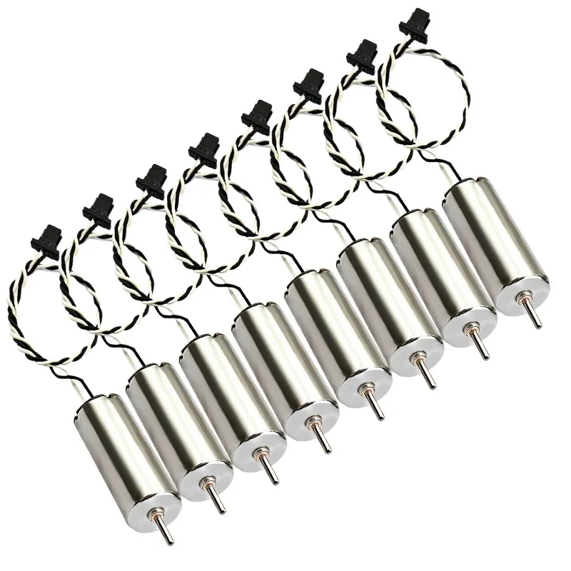 8PCS 8520 Motor 8.5x20mm Coreless Brushed Motor 3.7V 53000Rpm Mini DC Motors with Connector for DIY Micro Quadcopter RC Drone