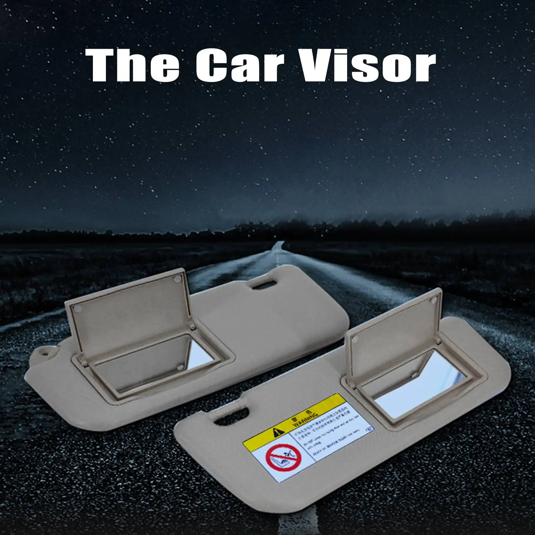 Car Sun Visor Makeup Mirror Right for Toyota Corolla Levin 2014-2019 Windscreen Sun Visor Auto Accessories Gray