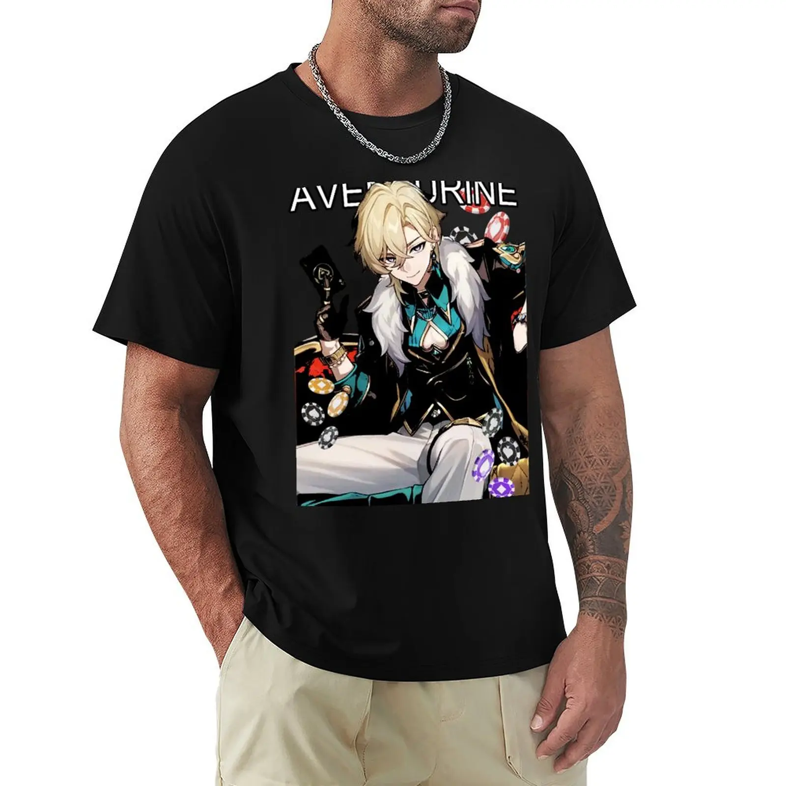 

Aventurine honkai star rail shirt fan Aventurine star rail shirt honkai star rail stickers T-Shirt Casual Work Wear T-Shirt