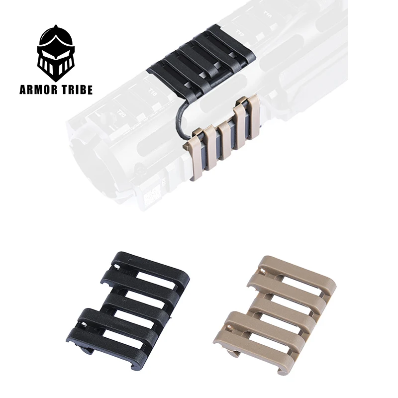 

Tactical 5 Slot Picatinny Rail Cover PEQ15 DBAL M300 M600 Pressure Switch Wire Holder CQBL NGAL NATO Airsoft Hunting Accessories