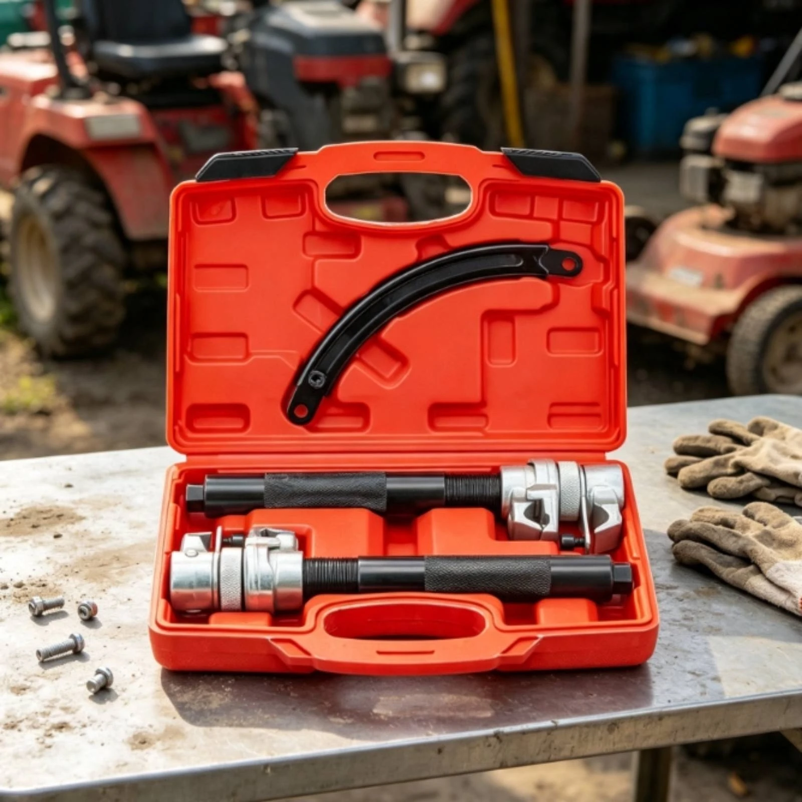 3 Pieces Spring Compressor with Safety Bar High-Strength Coil Spring Compressor Long-Lasting Safe for Mechanics, Workshops