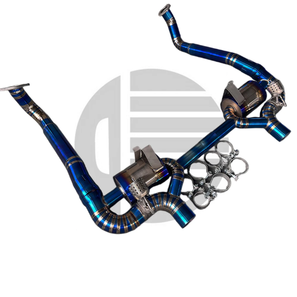 Factory Customization Titanium Alloy Electronic Valve Exhaust Catback System for  718 and GT4 Boxster Exhaust