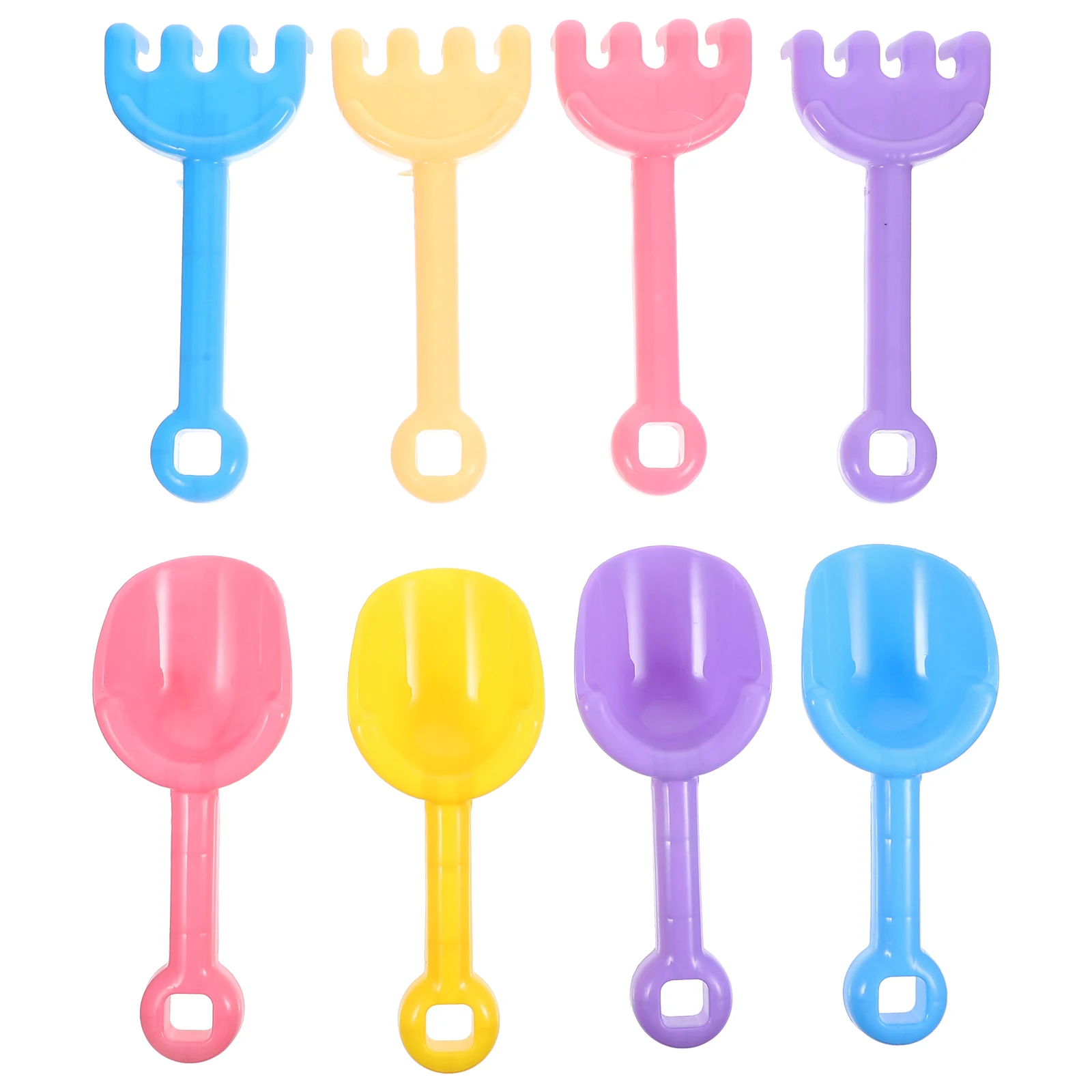 

8pcs Kids Sand Toys Beach Shovels Lightweight Plastic Mini Digging Tools Garden Accessories Colored Summer Fun