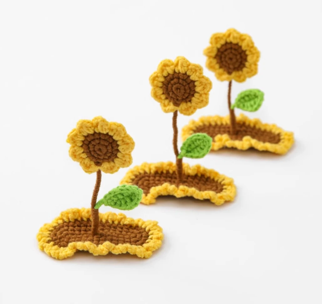 

Hair accessories for primary school students, college style sunflower hairpins, pastoral style three-dimensional hairpins