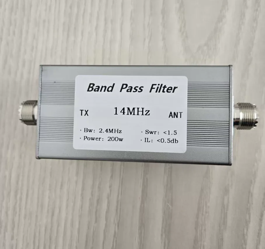 7MHz 14MHz 21MHz 24MHz 27.5MHz 28MHz 200W Shortwave Bandpass Filter BPF Filter Anti-Interference increase sensitivity