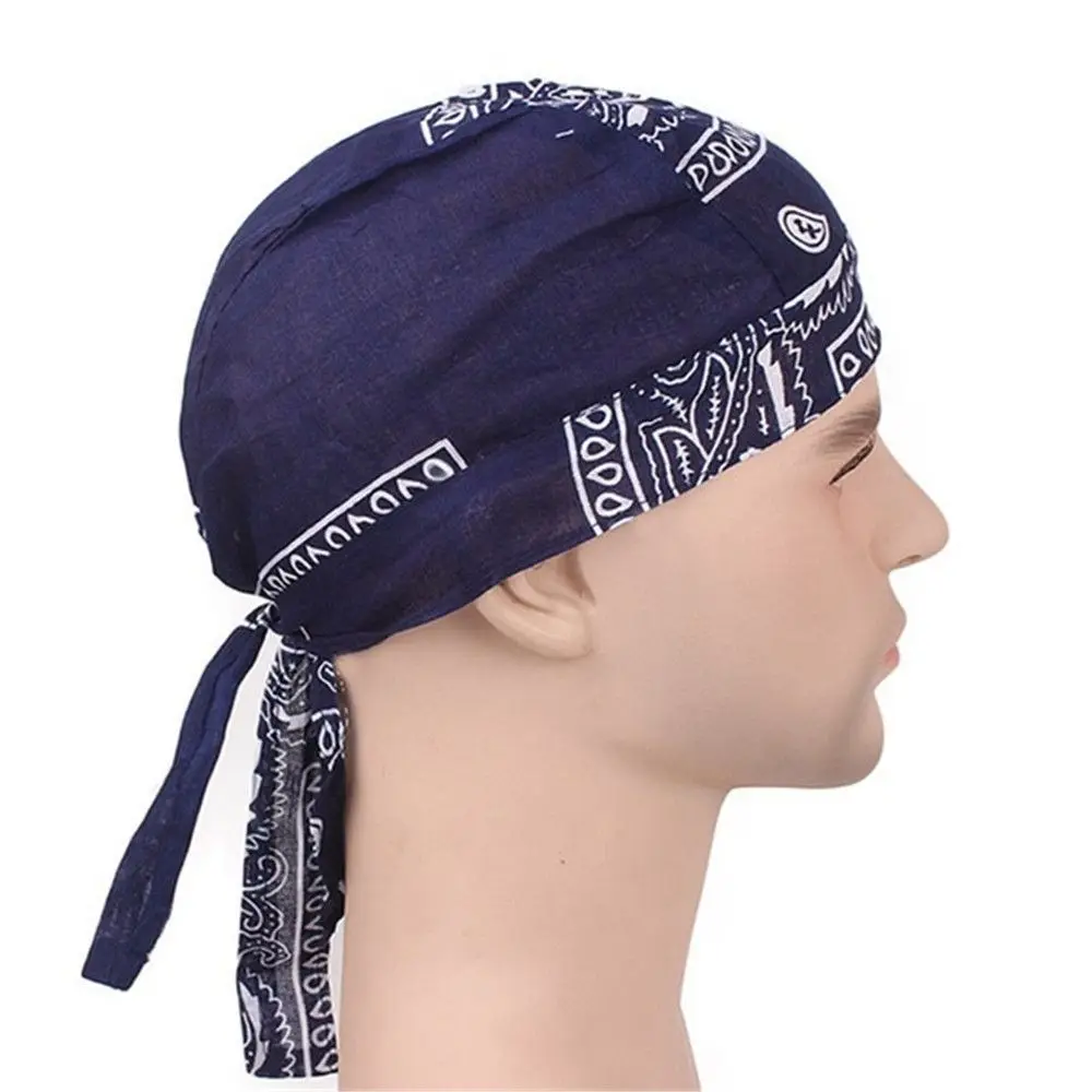 Gorro de motocicleta con estampado de Cachemira para hombre adulto, Bandana, pañuelo para la cabeza, gorro de Calavera, pañuelo para la cabeza