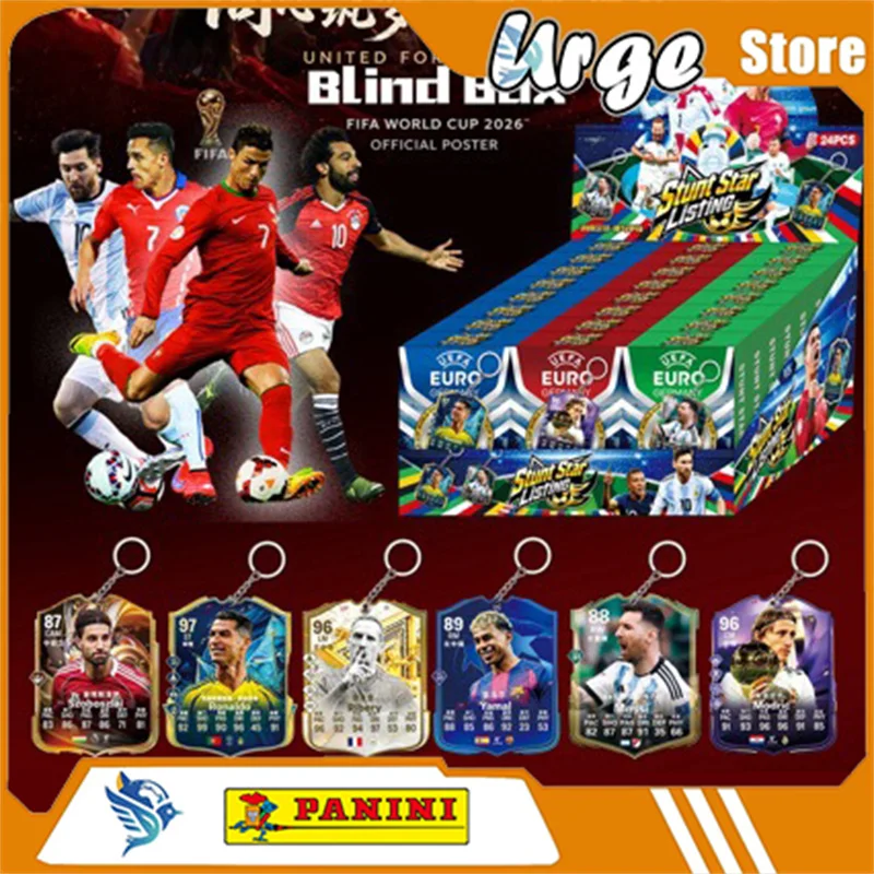 

Panini Soccer Fan Keychain Manchester United Portugal Kaka Neymar Acrylic Backpack Charm Collectible Football Bag Accessory