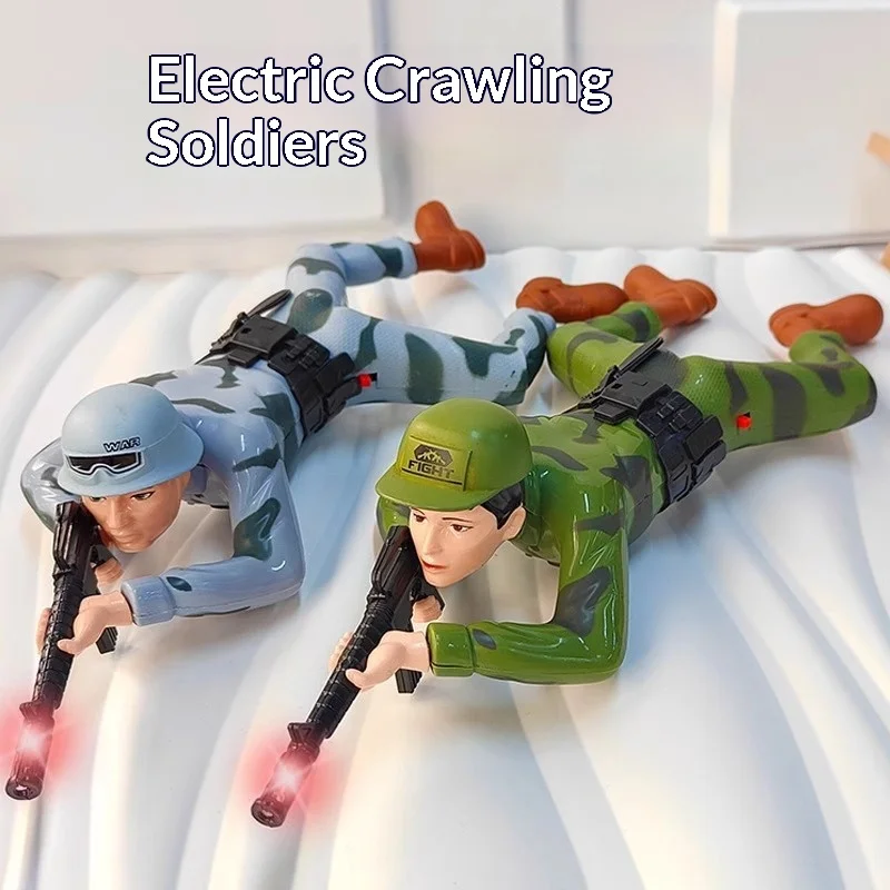 Electric Crawling Camouflage Soldier Toy With Gun Sound And Light Effects PUBG Style  Viral Toy For Boys Girls Kids