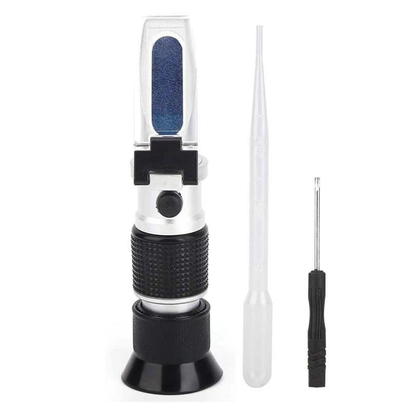 1Set RHB-90ATC Digital Digital Brix Refractometer Honey Moisture Tester Sugar Content Meter 0-90% Metal