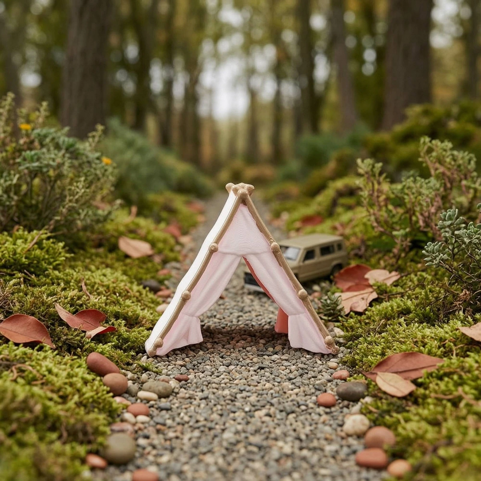 Miniature Tent Prop Freestanding Tent Model Triangular Lightweight for Hobbyists, Diorama, Sandbox