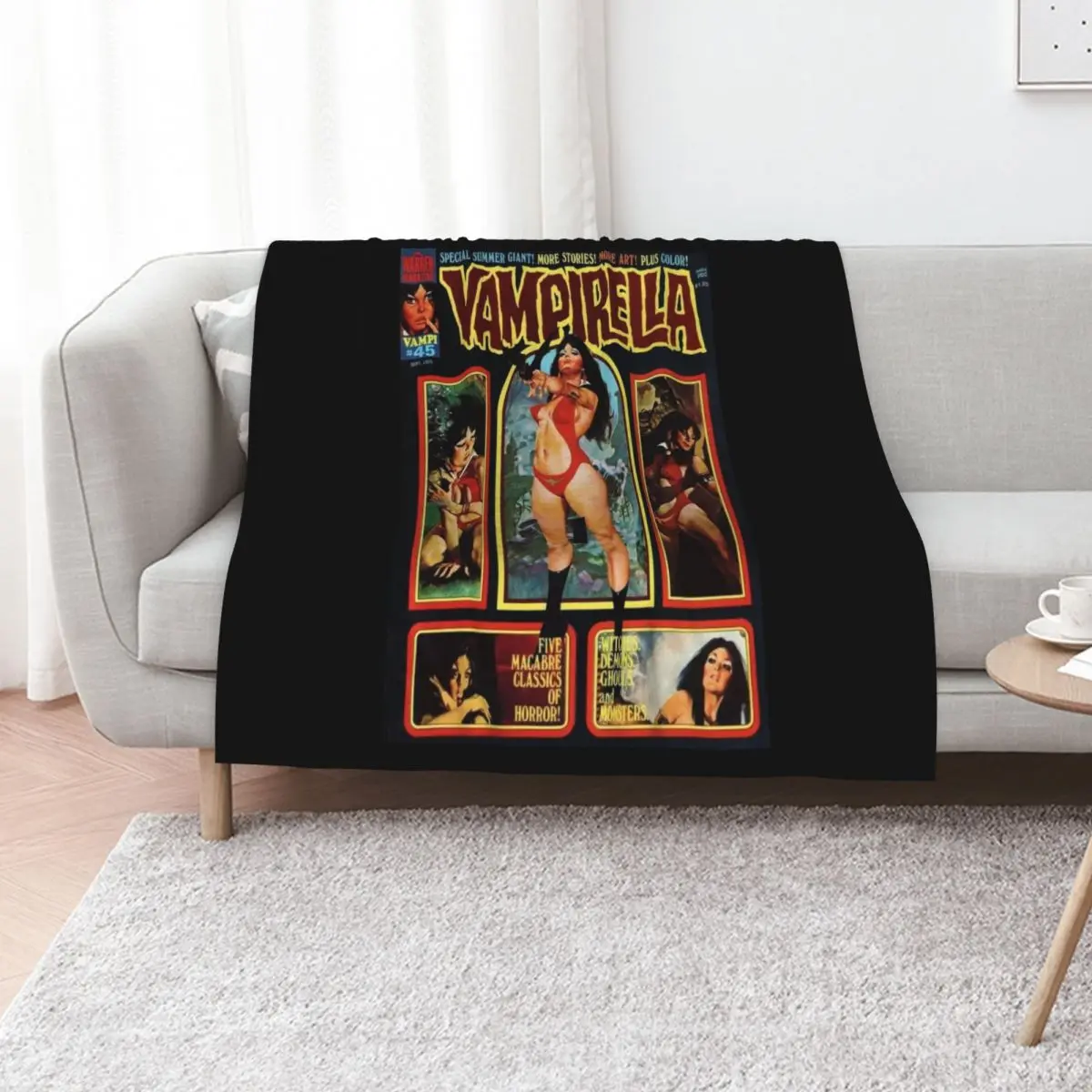 

YEP, ANOTHER GREAT VINTAGE VAMPIRELLA MAGAZINE COVER! #45 Throw Blanket Thermal Sofa Weighted Soft Plaid Blankets