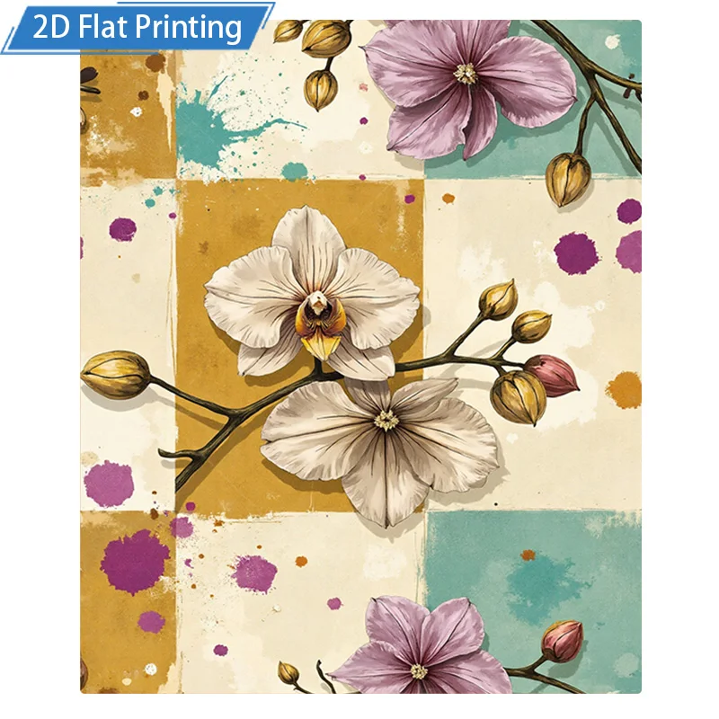 1 قطعة بطانية الفانيلا الأزهار طباعة بطانية بوهو نمط لينة رمي للأريكة غرفة المعيشة ديكور 2D الطباعة المسطحة المريحة المنسوجات المنزلية #2