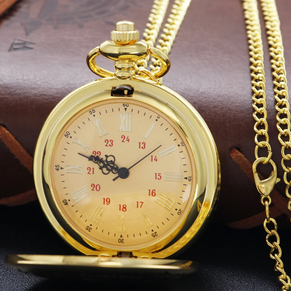 ساعة كوارتز جديدة بقلادة من الأحجار الكريمة الذهبية، أفضل هدية للعطلات لزوجي، إكسسوارات قلادة صغيرة أنيقة #2