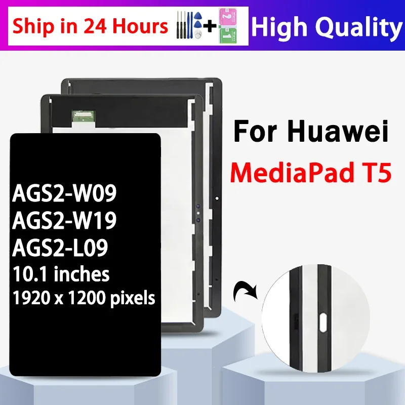 

10,1-дюймовый новый для Huawei MediaPad T5 3G/Wi-Fi AGS2-L09 AGS2-W09 AGS2-L03 ЖК-дисплей с цифровым преобразователем сенсорного экрана в сборе