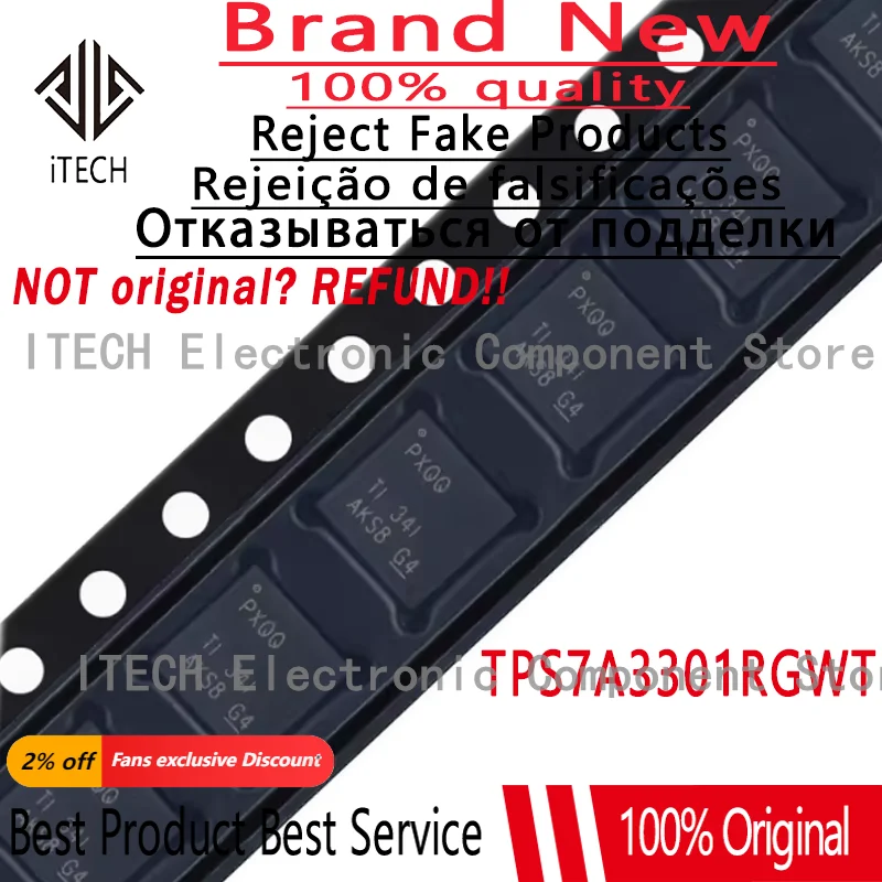 

10pcs/lot Original TPS7A3301RGWT PXQQ TPS7A3301RGWR TPS7A3301 QFN20 Regulator Chipset 100% New and Genuine