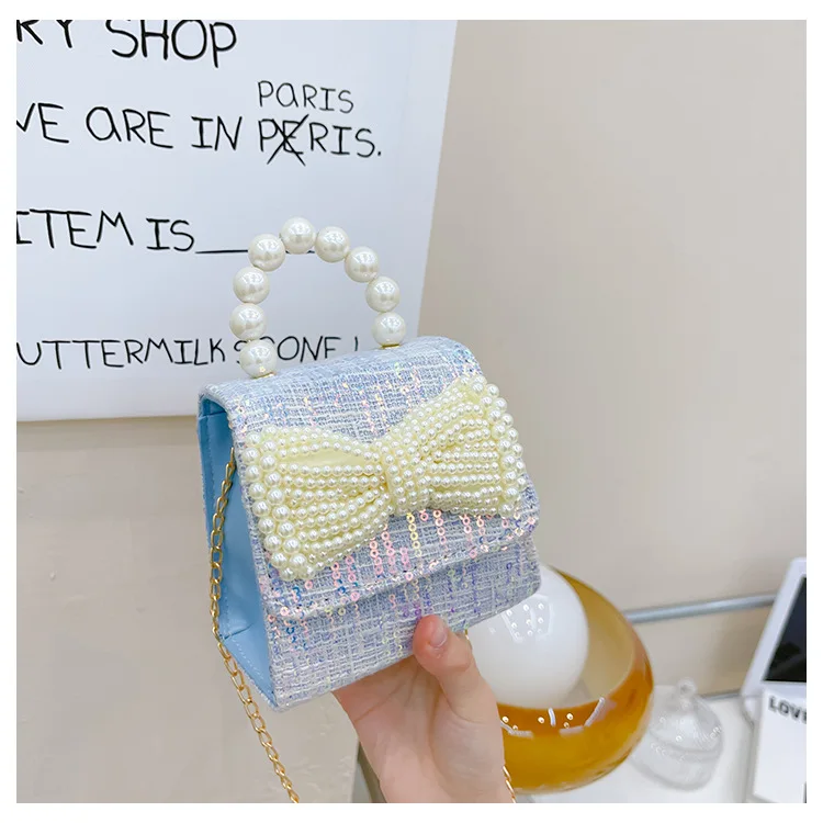 

Korean Style Children's Mini Clutch Bag Cute Kids Girls Princess Crossbody Bag Little Girl Small Party Pearl Purses Gift