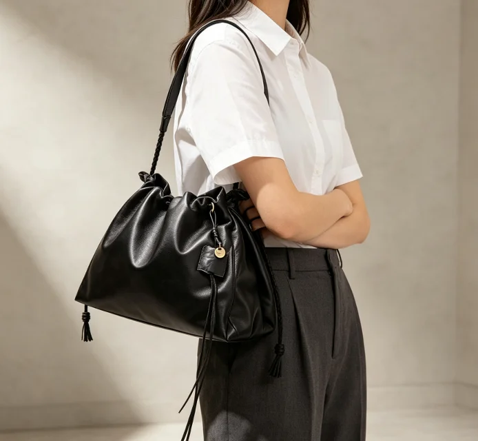 Nouveaux sacs à main pour femmes, sacs fourre-tout grande capacité, sacs à cordon tendance et simples, sacs à bandoulière pour le quotidien, populaires auprès des femmes