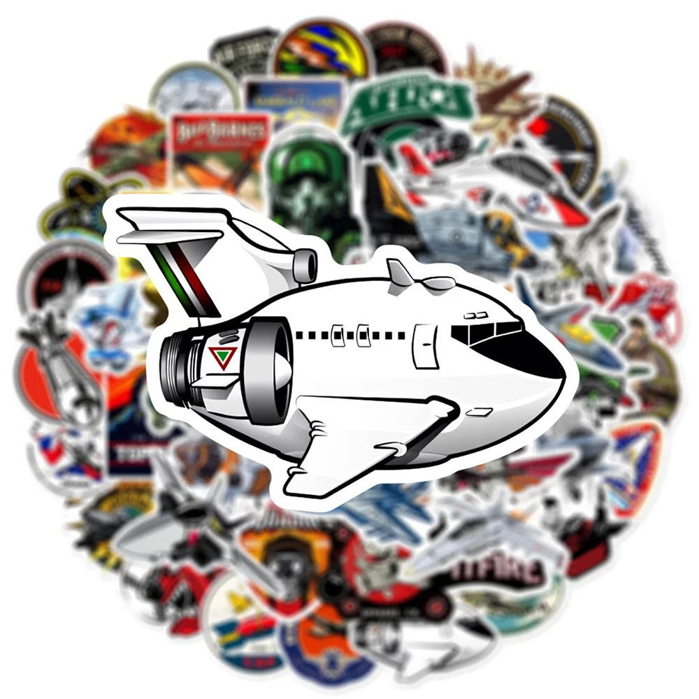 10/30/50PCS Airplane Cool Transportation Cartoon Sticker DIY Phone Laptop Luggage Skateboard Graffiti Decals Fun for Kid Gift