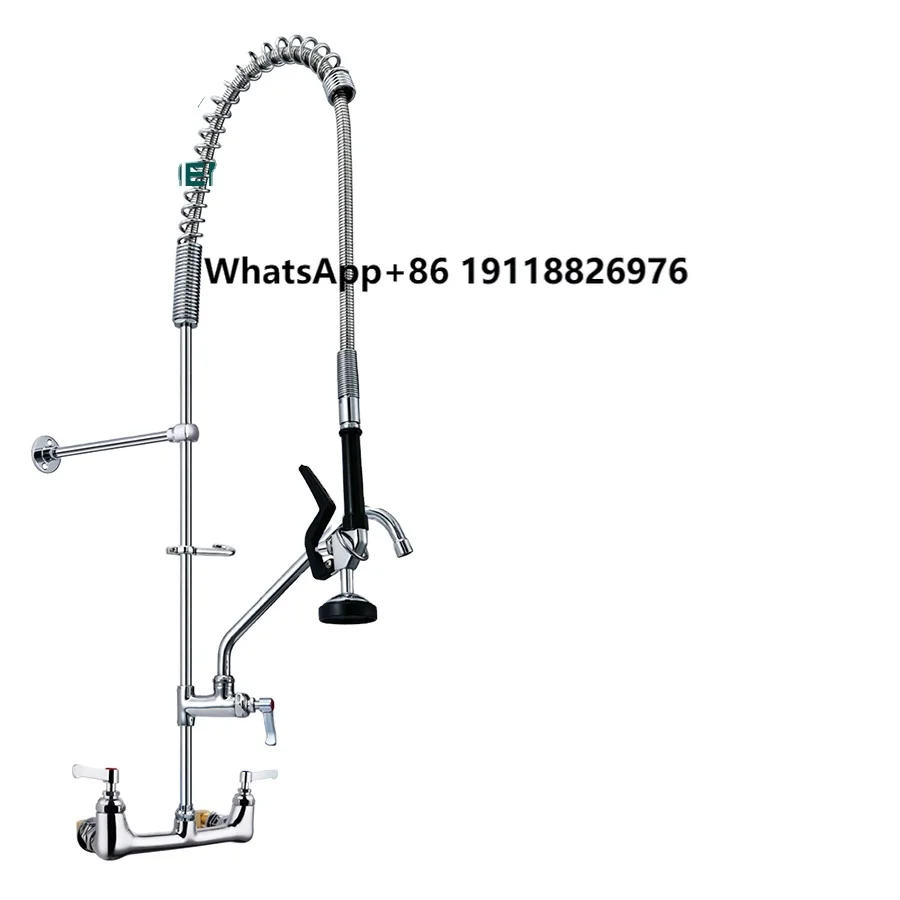 

Выдвижной спрей в стиле США с двумя ручками CUPC Коммерческий настенный кухонный кран для предварительного ополаскивания посудомоечной машины Бизнес-кран с поворотной насадкой