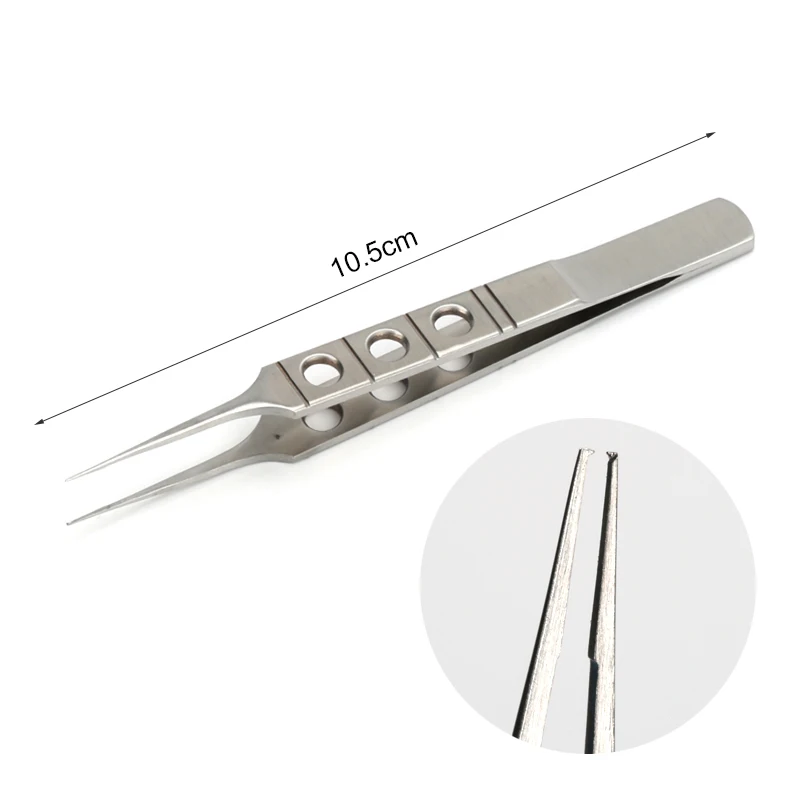 Titanium Jeweler Forceps 10.5cm, Ophthalmic Microsurgical Tweezers, Precision Tool for Eye Surgery & Laboratory Use