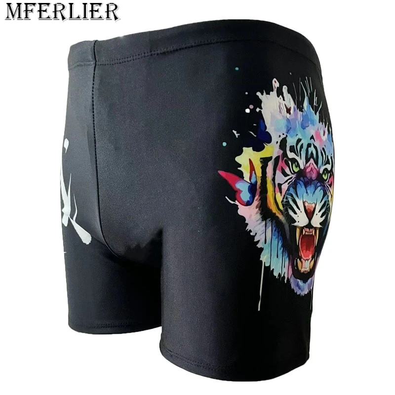 summer men board shorts beach shorts floral striped quick dry swimming trunks Hawaii shorts breathable elastic comfort