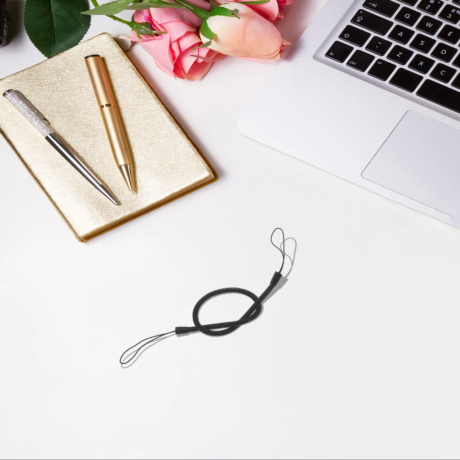 

10Pcs Handwriting Pen Anti-Lost Rope Durable Plastic Coiled Stylus Strap Retractable Pen Tether for Tablet Touchscreen