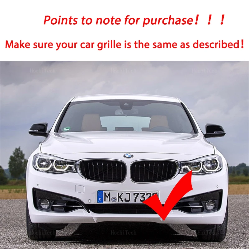 Fromt Bumper Car Styling Kidney Racing Grille Fit For BMW 3 Series GT F34 2012-2020 Repalcement Dual Slat Gloss Black M Color