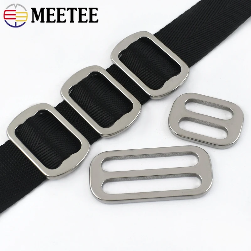 

2-10Pcs 20-38mm Stainless Steel Buckles for Bag Strap Tri-Glide Slider Clasp Dog Collar Adjust Buckle DIY Hardware Accessories