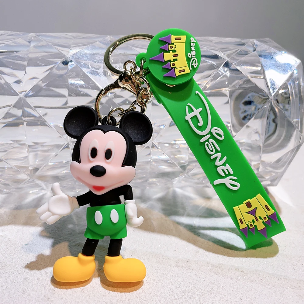 Disney Mickey Mouse Keychain for Women Anime Cute Minne Figure Doll Keyring Couple Bag Pendent Jewelry Children Toy Xmas Gifts