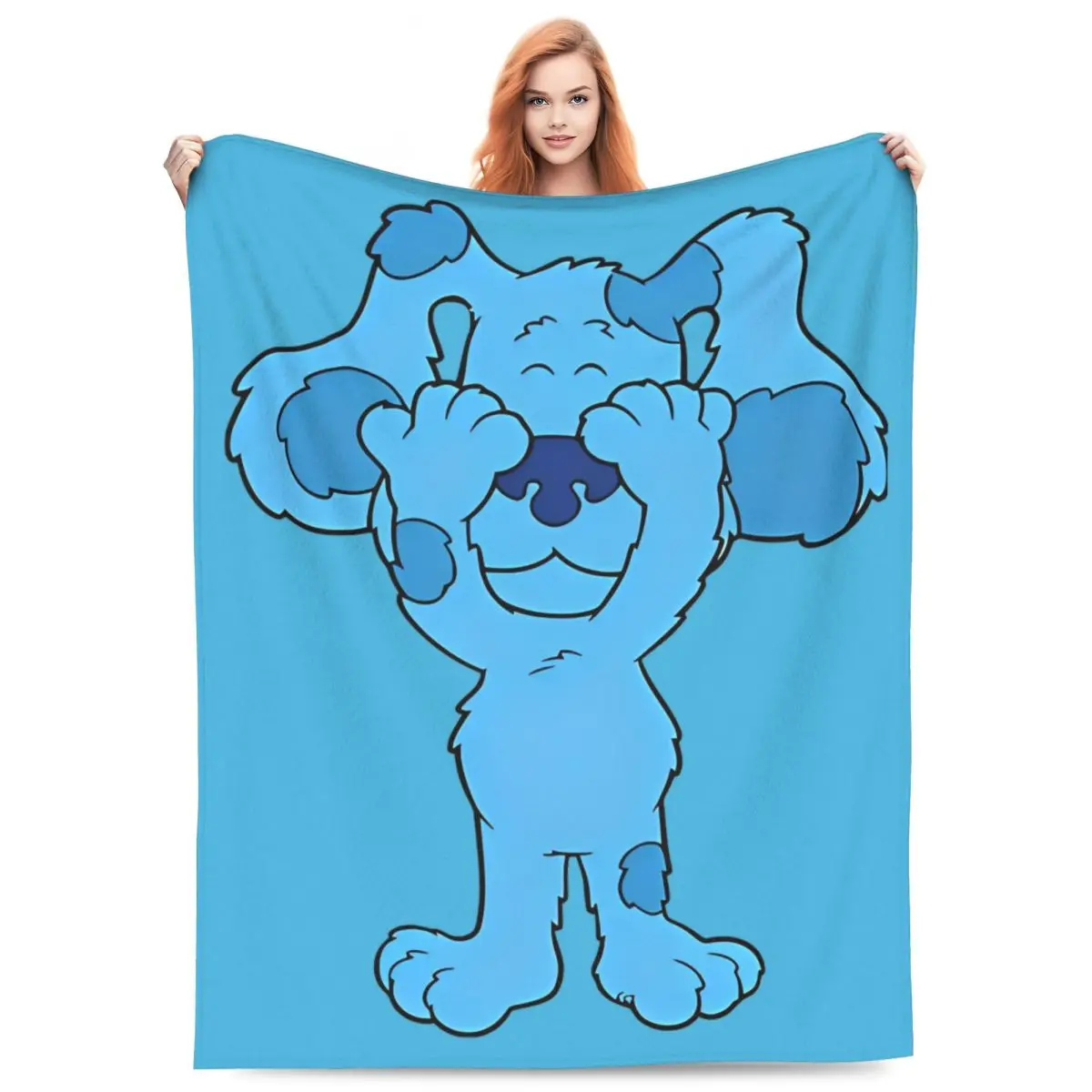 

Blues Clues Cartoon TV Show Blanket Flannel Funny Warm Throw Blanket for Bedspread Winter