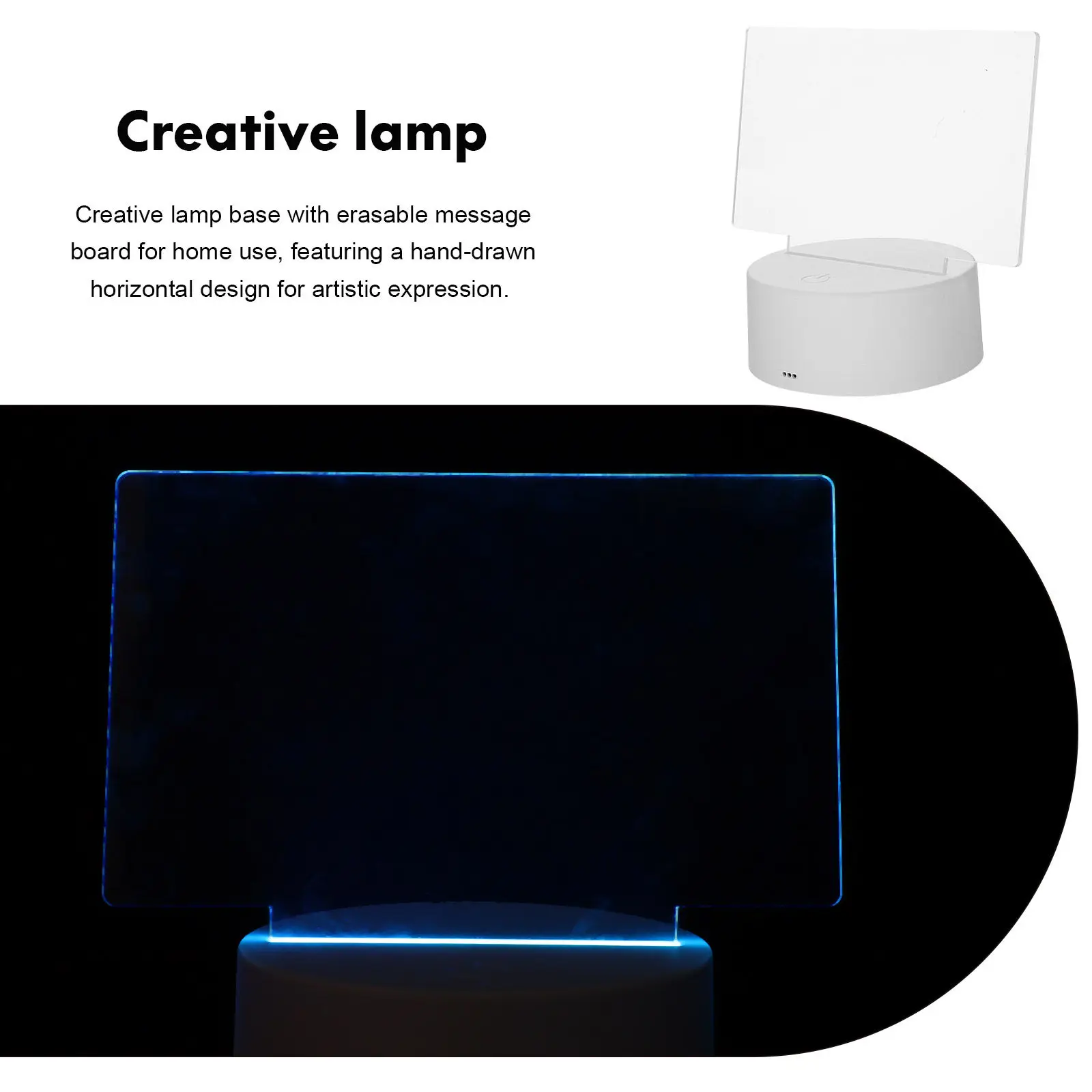 

Набор из 1 светодиодной доски для заметок с цветной подсветкой, сухостираемой поверхностью, питанием от USB, сенсорным управлением яркостью, для декора стола