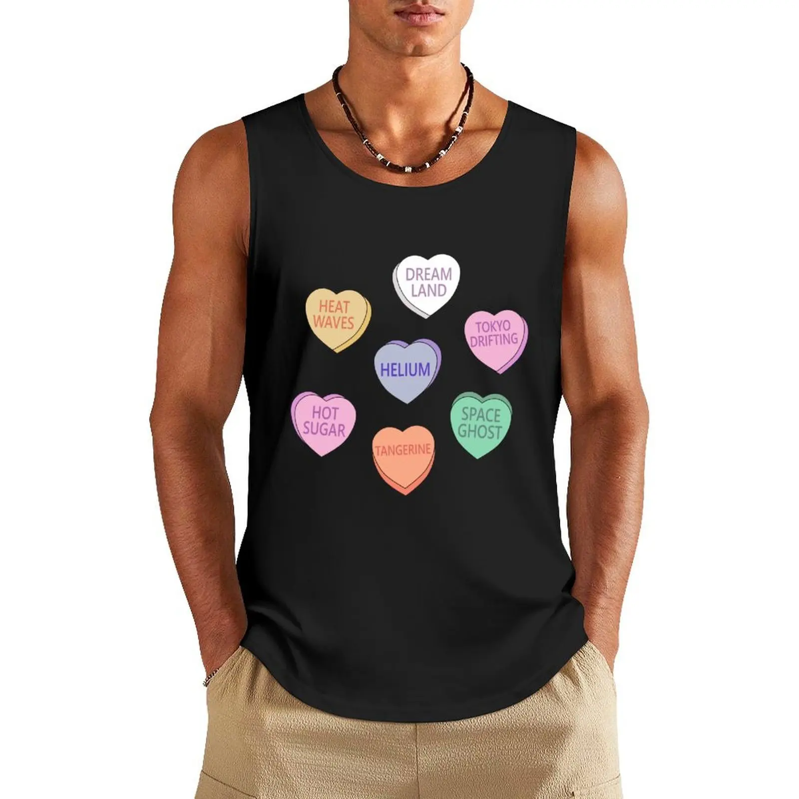 

glass animals dreamland candy hearts Tank Top t shirts bodybuilding for men Man sleeveless shirt