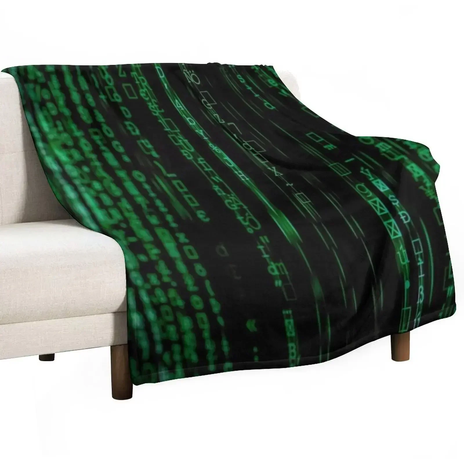 

Stuck in the Matrix - Matrix code pattern Throw Blanket Softest warm winter warm for winter Luxury Thicken Blankets