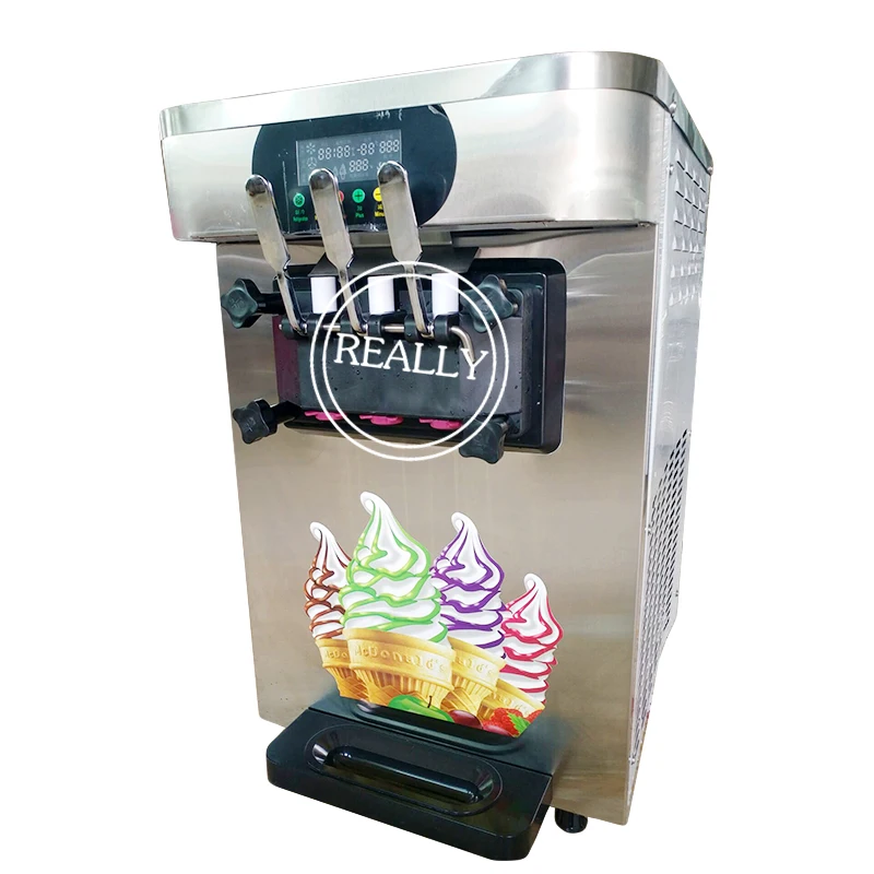 

3 Flavors 18L-22L/H Commercial Soft Ice Cream Roll Machine Sweet Serve Ice Cream Maker Vending Machine for Sale