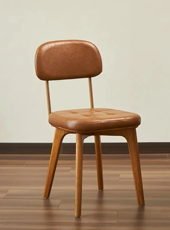 Dining Chair With Curved Backrest Soft Cushion And Sturdy Frame Suitable For Home Furniture